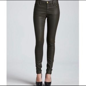 NWOT Current /Elliott The Ankle Skinny Army Green Coated Sz 23